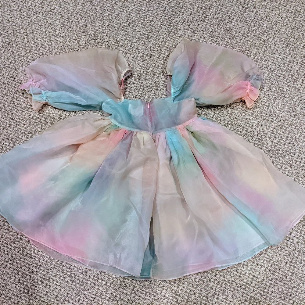 Selkie Rainbow Puff Dress Size Small